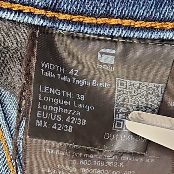 G-Star Raw Jeans 3301 Deconstructed Men's 42x36 Dark Wash Jeans Streetwear - Picture 13 of 15